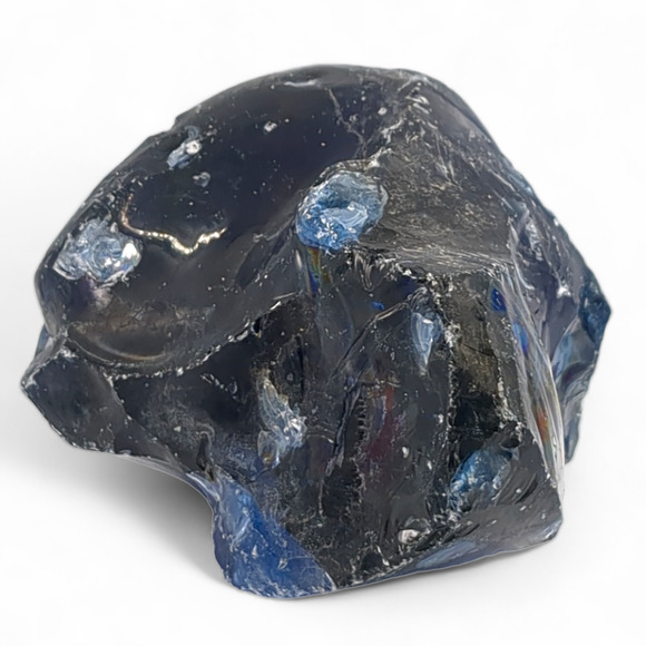 Cobalt Blue Manganese Fenton Glowing Art Glass Cullet #4GX14 - Picture 3 of 8